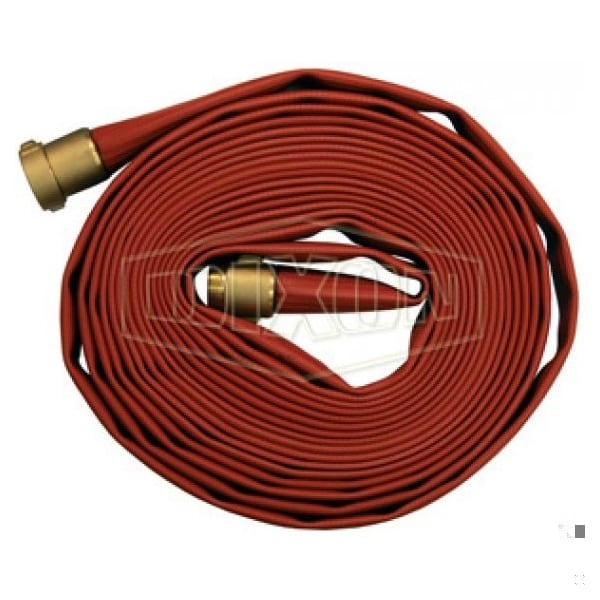 Light Duty Fire Hose, 1-1/2 in, NST NH, 50 ft L, 225 psi Working, Nitrile, Domestic